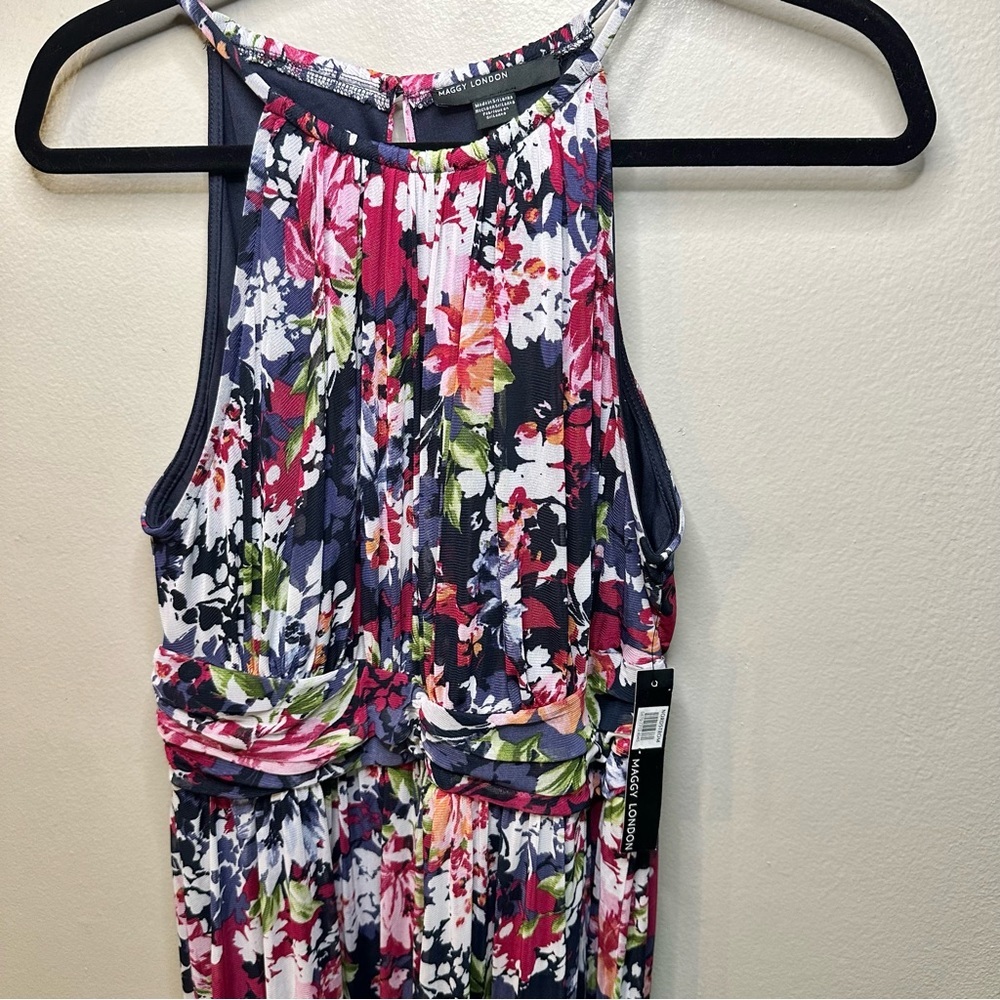 Maggy London Floral Cocktail Dress Sz12 - Picture 3 of 9